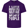 I Like Running Cross Country Marathon Runner Mens Cotton T-Shirt Tee Top Purple
