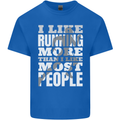 I Like Running Cross Country Marathon Runner Mens Cotton T-Shirt Tee Top Royal Blue