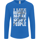 I Like Running Cross Country Marathon Runner Mens Long Sleeve T-Shirt Royal Blue