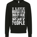 I Like Running Cross Country Marathon Runner Mens Sweatshirt Jumper Black