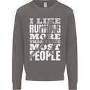 I Like Running Cross Country Marathon Runner Mens Sweatshirt Jumper Charcoal