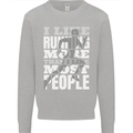 I Like Running Cross Country Marathon Runner Mens Sweatshirt Jumper Sports Grey