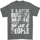 I Like Running Cross Country Marathon Runner Mens T-Shirt 100% Cotton Charcoal