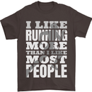 I Like Running Cross Country Marathon Runner Mens T-Shirt 100% Cotton Dark Chocolate