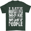 I Like Running Cross Country Marathon Runner Mens T-Shirt 100% Cotton Forest Green
