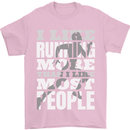 I Like Running Cross Country Marathon Runner Mens T-Shirt 100% Cotton Light Pink