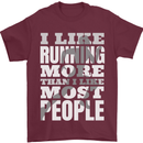 I Like Running Cross Country Marathon Runner Mens T-Shirt 100% Cotton Maroon