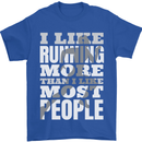 I Like Running Cross Country Marathon Runner Mens T-Shirt 100% Cotton Royal Blue