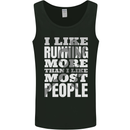 I Like Running Cross Country Marathon Runner Mens Vest Tank Top Black