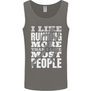 I Like Running Cross Country Marathon Runner Mens Vest Tank Top Charcoal