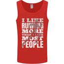 I Like Running Cross Country Marathon Runner Mens Vest Tank Top Red