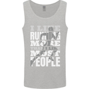 I Like Running Cross Country Marathon Runner Mens Vest Tank Top Sports Grey