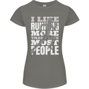 I Like Running Cross Country Marathon Runner Womens Petite Cut T-Shirt Charcoal