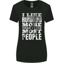 I Like Running Cross Country Marathon Runner Womens Wider Cut T-Shirt Black