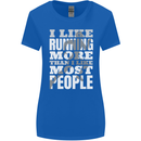 I Like Running Cross Country Marathon Runner Womens Wider Cut T-Shirt Royal Blue