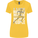 I Like Running Cross Country Marathon Runner Womens Wider Cut T-Shirt Yellow