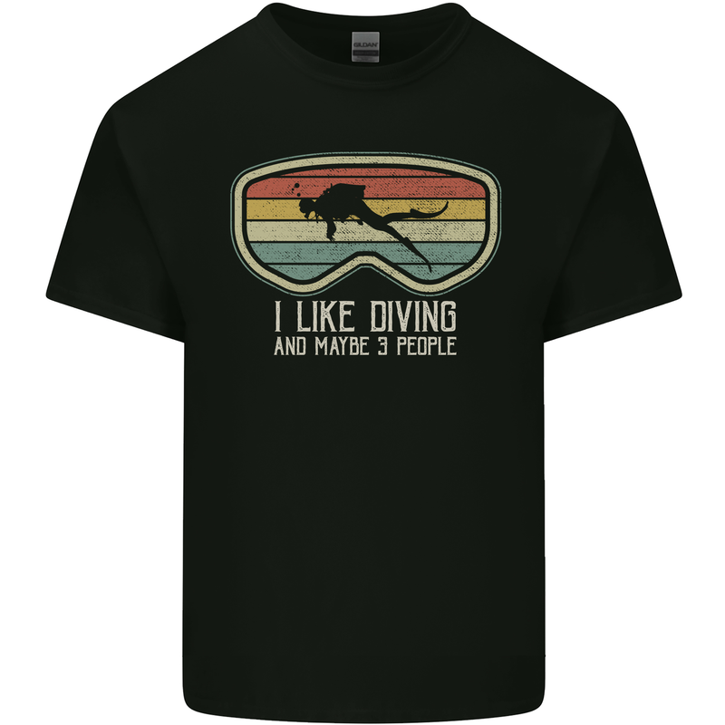 I Like Scuba Diving & 3 People Funny Diver Kids T-Shirt Childrens Black