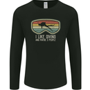 I Like Scuba Diving & 3 People Funny Diver Mens Long Sleeve T-Shirt Black