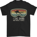 I Like Scuba Diving & 3 People Funny Diver Mens T-Shirt 100% Cotton Black