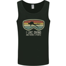 I Like Scuba Diving & 3 People Funny Diver Mens Vest Tank Top Black