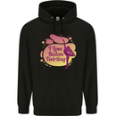 I Love Baton Twirling Gymnastics Mens 80% Cotton Hoodie Black