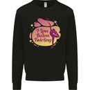 I Love Baton Twirling Gymnastics Mens Sweatshirt Jumper Black