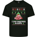 I Love Christmas A-Lotl Funny Axolotl Xmas Kids T-Shirt Childrens Black