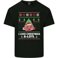 I Love Christmas A-Lotl Funny Axolotl Xmas Mens Cotton T-Shirt Tee Top Black
