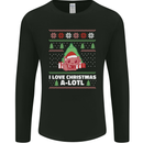 I Love Christmas A-Lotl Funny Axolotl Xmas Mens Long Sleeve T-Shirt Black