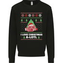I Love Christmas A-Lotl Funny Axolotl Xmas Mens Sweatshirt Jumper Black