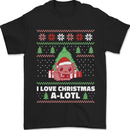 I Love Christmas A-Lotl Funny Axolotl Xmas Mens T-Shirt 100% Cotton Black