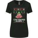 I Love Christmas A-Lotl Funny Axolotl Xmas Womens Wider Cut T-Shirt Black