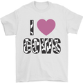 I Love Cows Mens T-Shirt 100% Cotton White