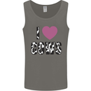 I Love Cows Mens Vest Tank Top Charcoal