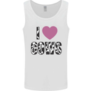 I Love Cows Mens Vest Tank Top White
