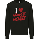 I Love Horror Movies Mens Sweatshirt Jumper Black