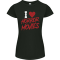 I Love Horror Movies Womens Petite Cut T-Shirt Black