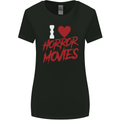 I Love Horror Movies Womens Wider Cut T-Shirt Black