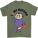 I Love My Haters Funny Halloween Mens T-Shirt 100% Cotton Military Green