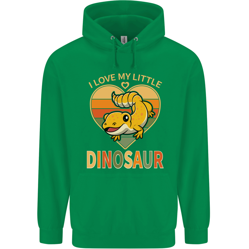 I Love My Little Dragon Bearded Dragon Childrens Kids Hoodie Irish Green