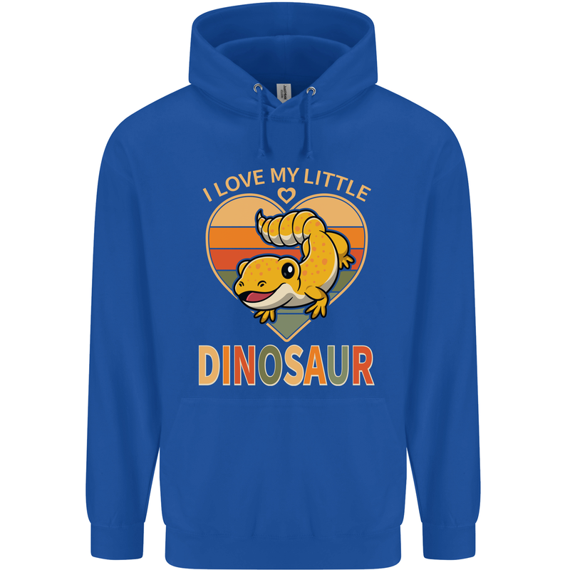 I Love My Little Dragon Bearded Dragon Childrens Kids Hoodie Royal Blue