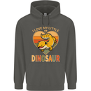 I Love My Little Dragon Bearded Dragon Childrens Kids Hoodie Storm Grey