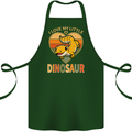 I Love My Little Dragon Bearded Dragon Cotton Apron 100% Organic Forest Green