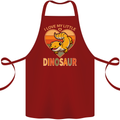 I Love My Little Dragon Bearded Dragon Cotton Apron 100% Organic Maroon
