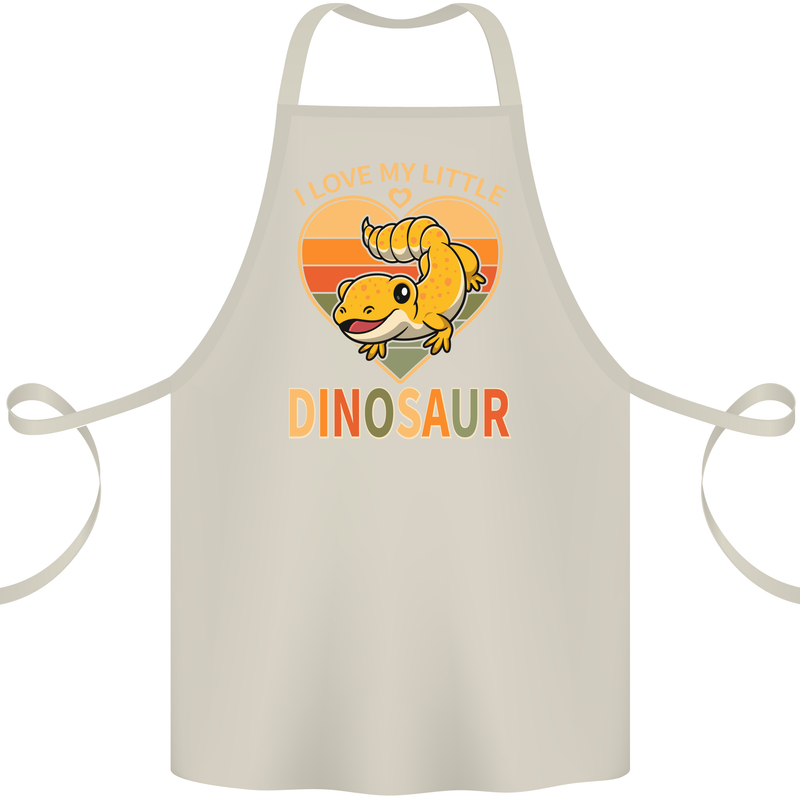 I Love My Little Dragon Bearded Dragon Cotton Apron 100% Organic Natural