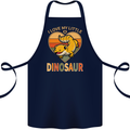 I Love My Little Dragon Bearded Dragon Cotton Apron 100% Organic Navy Blue