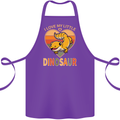 I Love My Little Dragon Bearded Dragon Cotton Apron 100% Organic Purple
