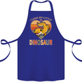 I Love My Little Dragon Bearded Dragon Cotton Apron 100% Organic Royal Blue