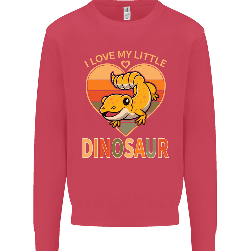 I Love My Little Dragon Bearded Dragon Kids Sweatshirt Jumper Heliconia