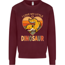 I Love My Little Dragon Bearded Dragon Kids Sweatshirt Jumper Maroon